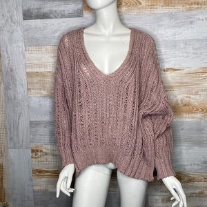 Free People Womens Infinite Pullover Sweater light purple size XSmall